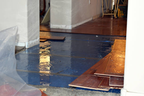 Professional Basement Flood Cleanup technician working in Eucha, OK